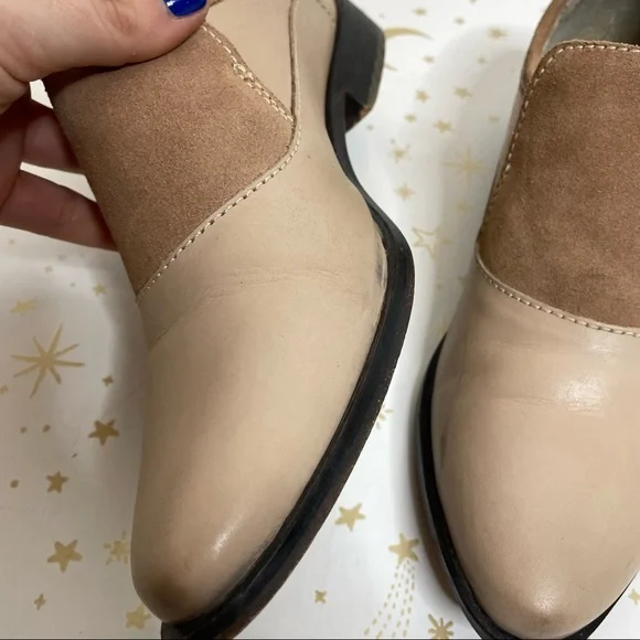 Free People | Brady Blush Pink Leather Suede Loafers Ankle Boots Size 38 - Picture 6 of 15